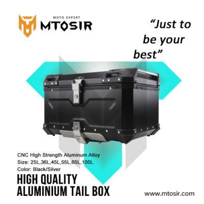 Mtosir Tail Box Universal High Quality Aluminium Alloy Waterproof Motorcycle Box 25L 36L 45L 55L 65L 100L Black Silver Rear Box Luggage Box