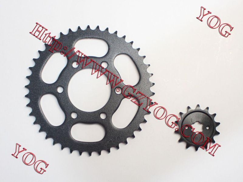 Yog Motorcycle Spare Parts Sprockets Kit 45 Steel for Kmf250/Zx150 Xr250 Bros