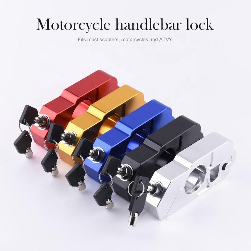 Motorcycle Handlebar Lock Grip Security Safety Locks Motorcycle Grip Lock Fit Scooter ATV Dirt Street Bikes Auto