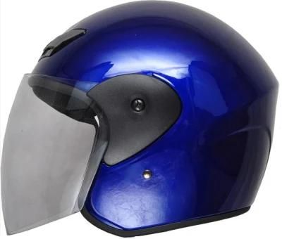 High Safety Motorcycle Helmet 3/4 Open Face Half Helmet with Full Face Shield Visor