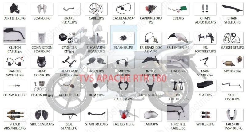 Motorcycle Parts Motorcycle Piston Kit for Tvs Apache RTR 180 Cc Motorbikes