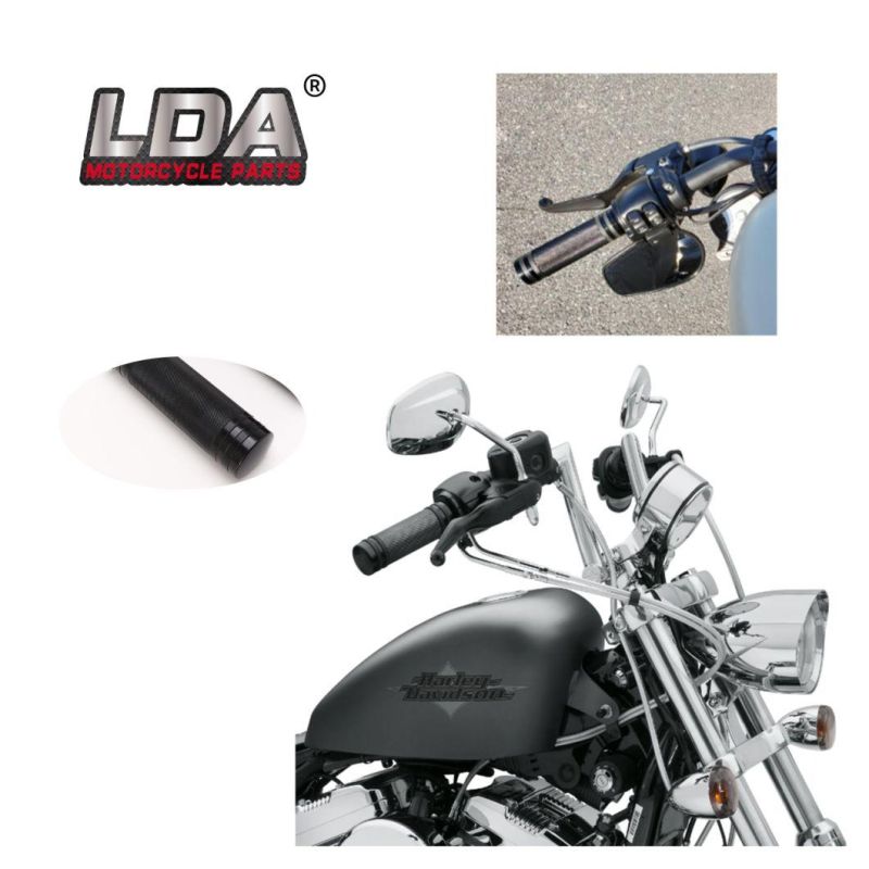 Motorcycle 1" 25mm Black Aluminum CNC Handle Bars Hand Grips for Harley Sportster Touring Dyna Softail Custom