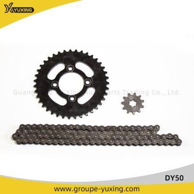 Motorcycle Spare Part Sprocket and Chain Kit Motorcycle Parts for Dy50