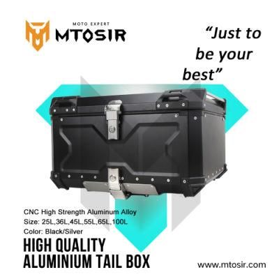 Mtosir High Quality Tail Box Universal Aluminium Alloy Motorcycle Box 25L 36L 45L 55L 65L 100L Black Silver Waterproof Luggage Box Rear Box