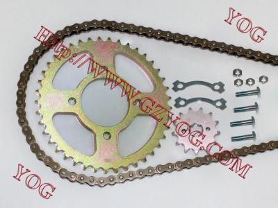 Yog Motorcycle Chain System Chain Sprocket Kit Tvs Victor Glx125 Tvs125