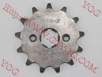 Yog Motorcycle Parts-Front Sprocket for Cg125 Bm125 Gn125 Ybr125 Tvs Hlx Bajaj Boxer