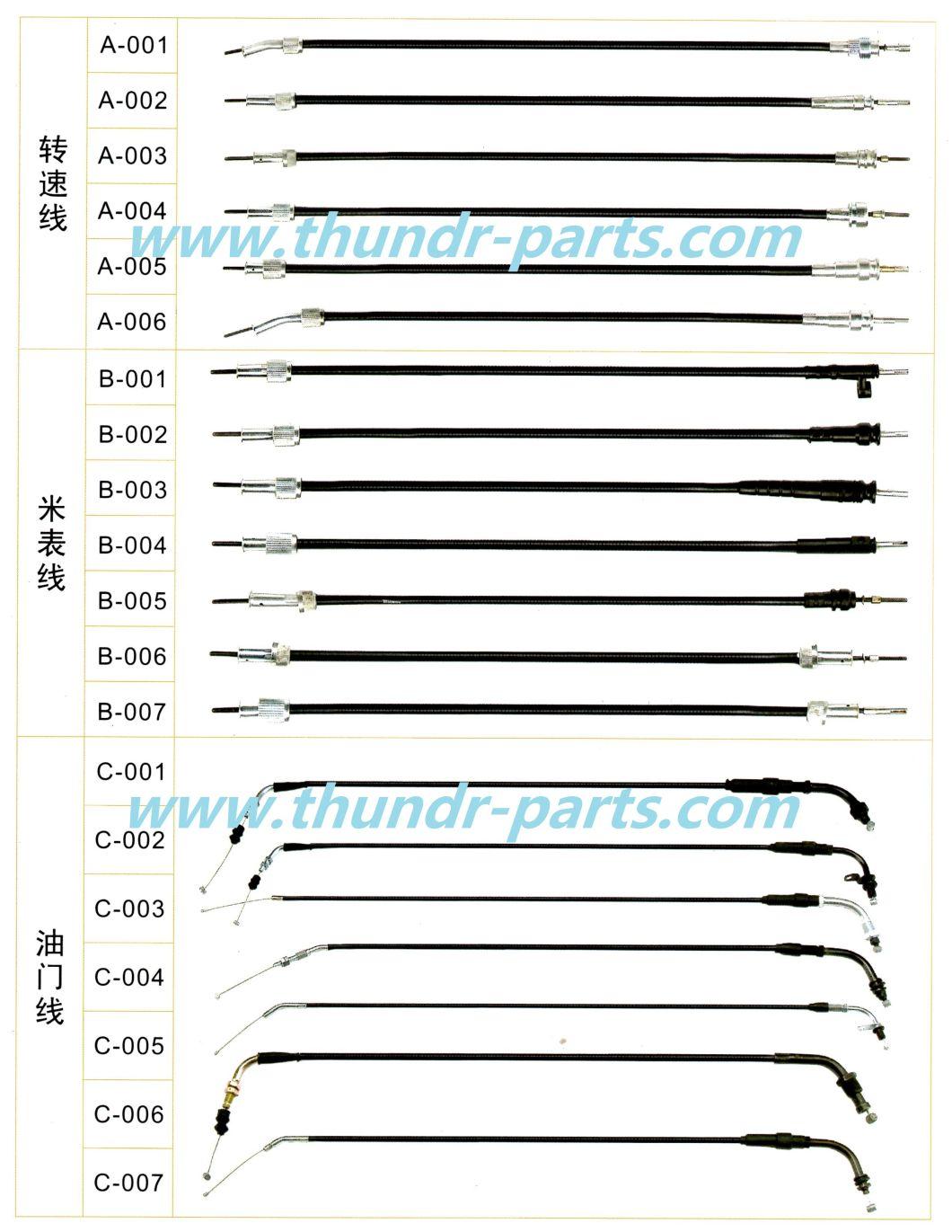 Control Cable/Brake/Speedometer/Tachometer/Gas/Clutch/Choke Spare Parts for Euromot Motorrycle and Scooter