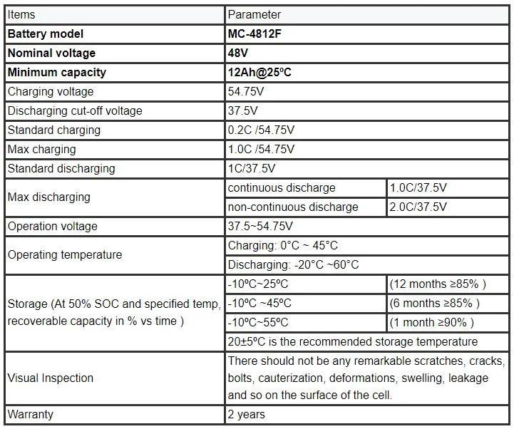 Batterie De Voiture 32700 Cell 37.5V 48V 54.7V 12ah with CE /Un38.3/IEC62133/MSDS Over 4000 Cycle Rechargeable Lithium Battery for 3 Wheel Electric Scooter