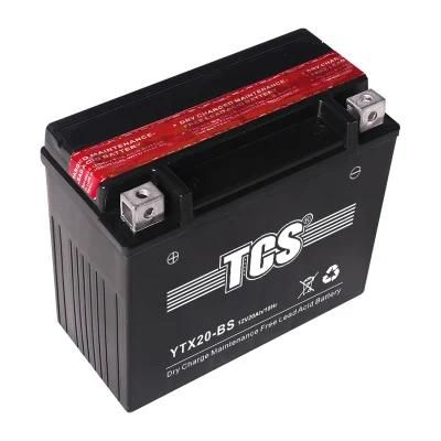 12V 20ah YTX20-BS Dry Charged Mf Motorcycle Battery