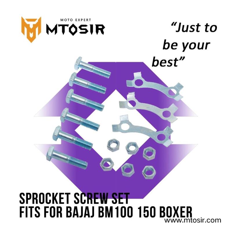 Mtosir High Quality Motorcycle Sprocket Screw Set Fits for Bajaj Bm100 150 Boxer Motorcycle Spare Parts