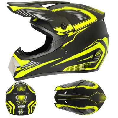 Go Kartoff-Road Helmetsub-Yellow Track [Send Three-Piece Set]Electric Motorcycle Helmet Mountain Downhill Race Full Helmet