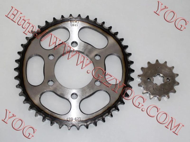 Motorcycle Spare Parts Front Rear Sprocket Sets Bajaj Bm125 Bm150 Boxer
