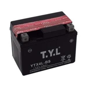 12V4ah/ Ytx4l-BS Dry-Charged Maintenance Free Lead Acid Motorcycle Battery for YAMAHA