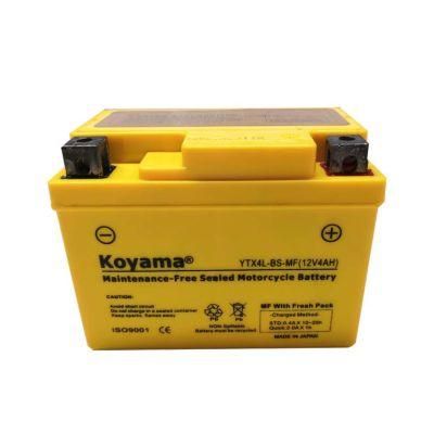 Superior Quality Low Price Motorcycle Battery Ytx4l-BS 12V4ah