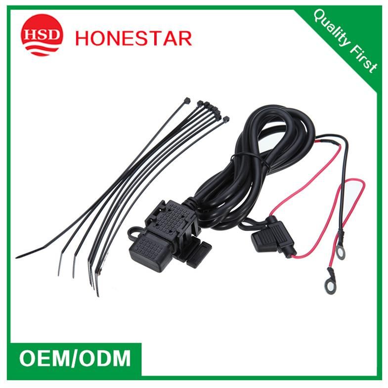 12V 24V Motor Charger Dual USB Output 3.1A Quick Charging Can Connection Cable