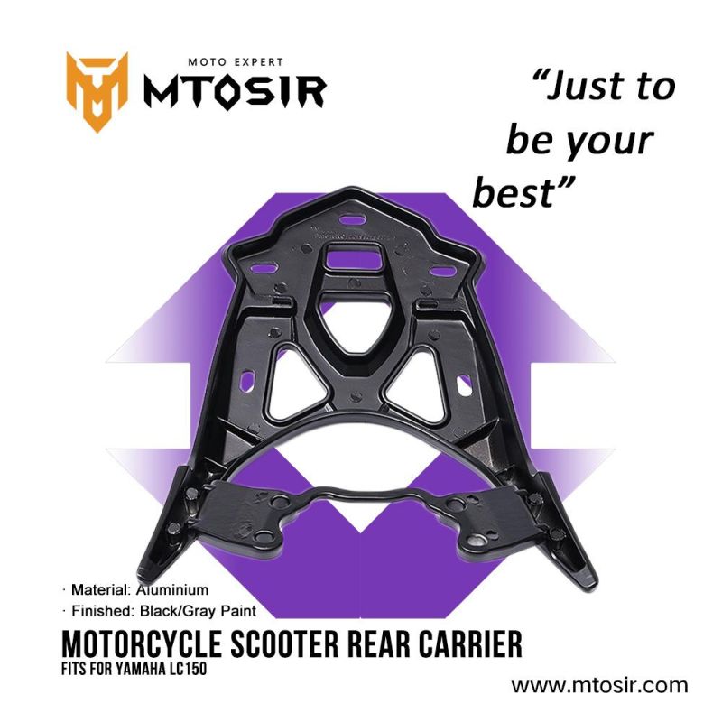 Mtosir Motorcycle Scooter Rear Carrier YAMAHA LC150 Black/Gray Paint High Quality Professional Rear Carrier