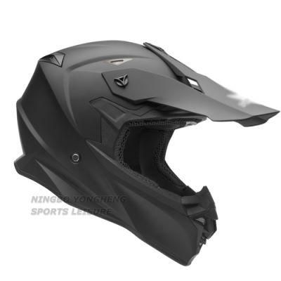 DOT/ ECE Adults Black Dirty Bike Motorcycle Helmet with Flip up Visor