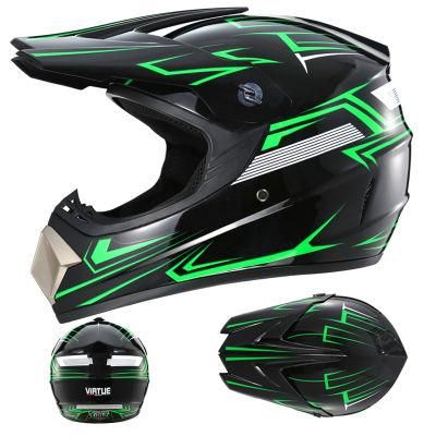 Go Kartoff-Road Helmetgreen Phantom [Send Three-Piece Set]Electric Motorcycle Helmet Mountain Downhill Race Full Helmet