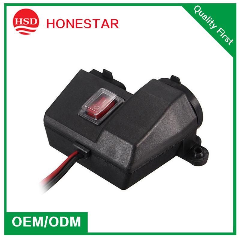 Motorcycle 12V/24V Power Charger with Cable and Fuse Dual USB 3.1A Charging