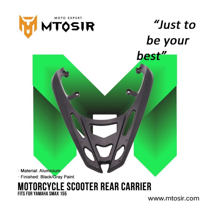 Mtosir Motorcycle Rear Carrier YAMAHA Smax155 Black/Gray Paint Scooter High Quality Professional Rear Carrier
