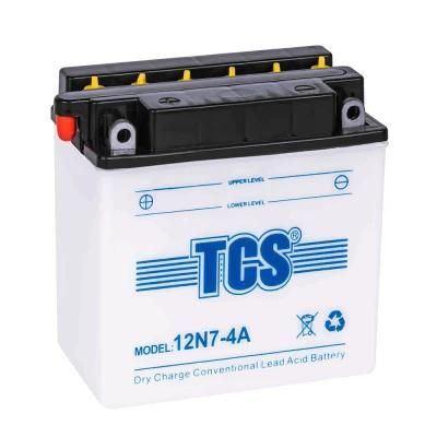 TCS Dry Charged Lead Acid Motorcycle Battery 12N7-4A