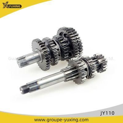 Motorcycle Engine Parts Transmission Gear Set Mainshaft Countershaft for Jy110