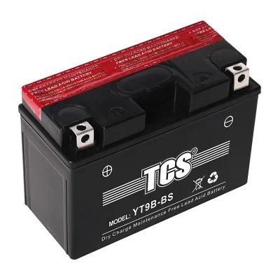 China 12V 9AH Dry Charged Maintenance Free Motorcycle Battery for Common motorcycle