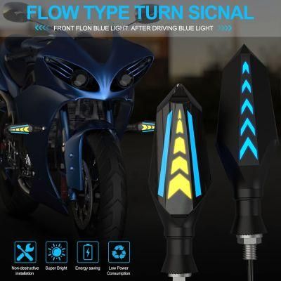 12 LED Chips 12V Motorcycle Daytime Dual Light Warning Signal Turn Lights with Universal 10mm Screws