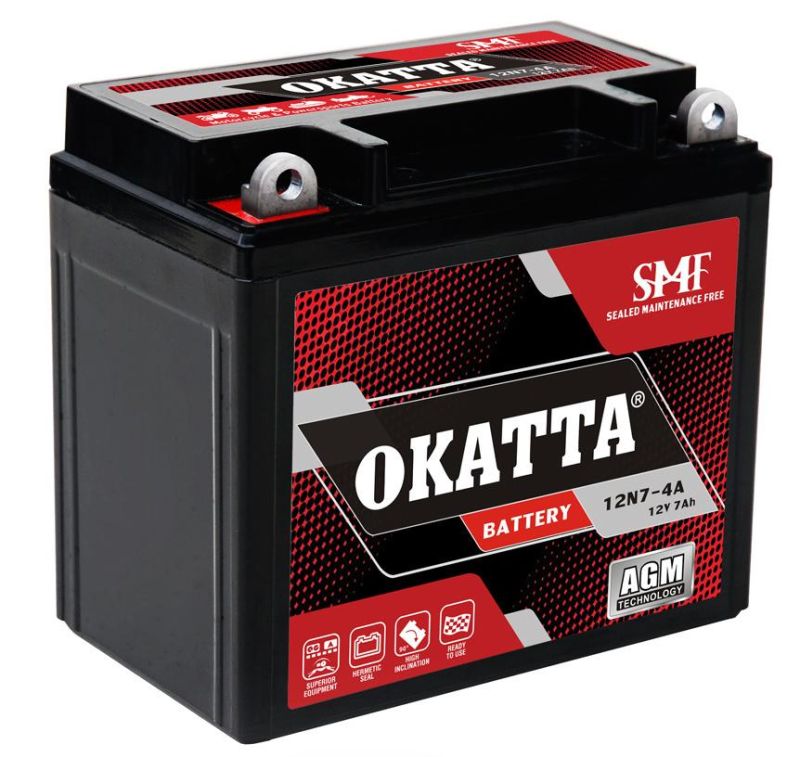 Mf 12n7-4A AGM Sealed Maintenance Free Motorcycle Battery 12V 7ah