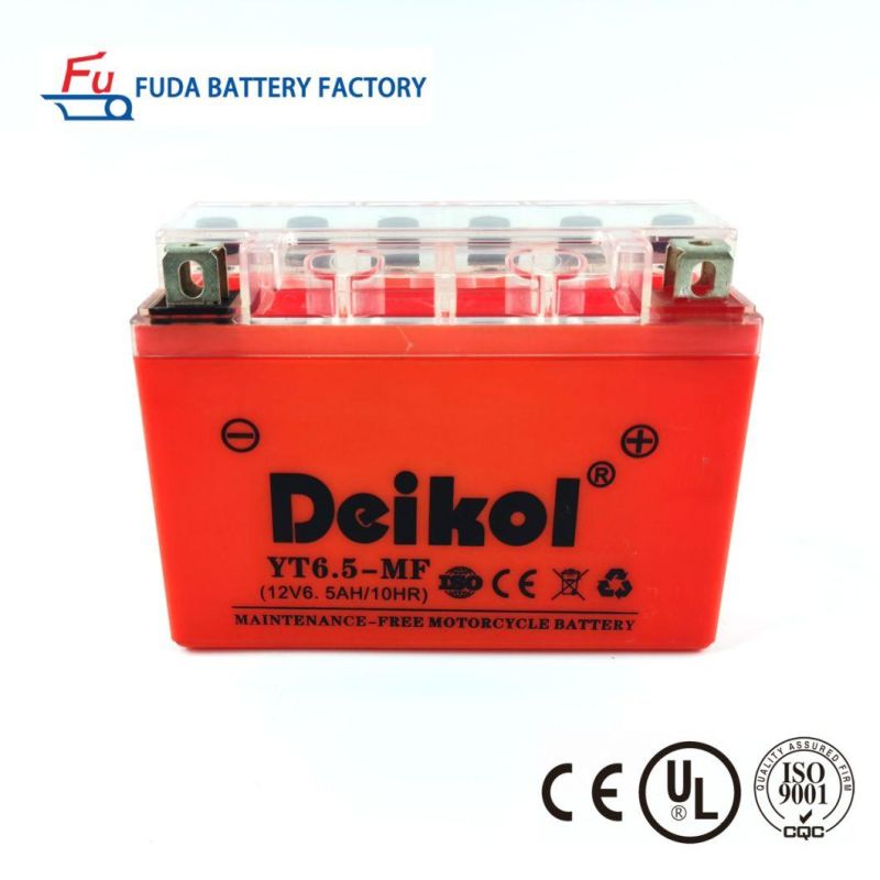 Deikol 12n6.5-Mf/BS Orange Shell Maintenance Free Motorcycle Battery