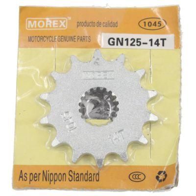 Motorcycle Spare Parts Accessories Original Morex Genuine Main Chain Sprocket Kit for Suzuki Gn-125 14t 16t