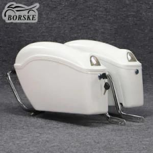22L Motorcycle Side Box Police Motorcycle Side Cases Rack Motorcycle Saddle Bags with Bulb
