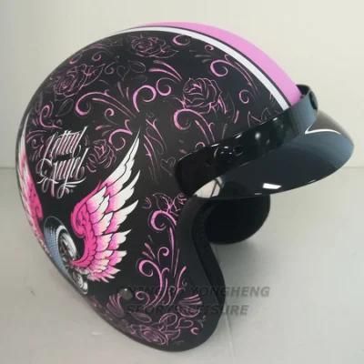 Pink Vintage Motorcycle Helmets Womens Girl Helmet