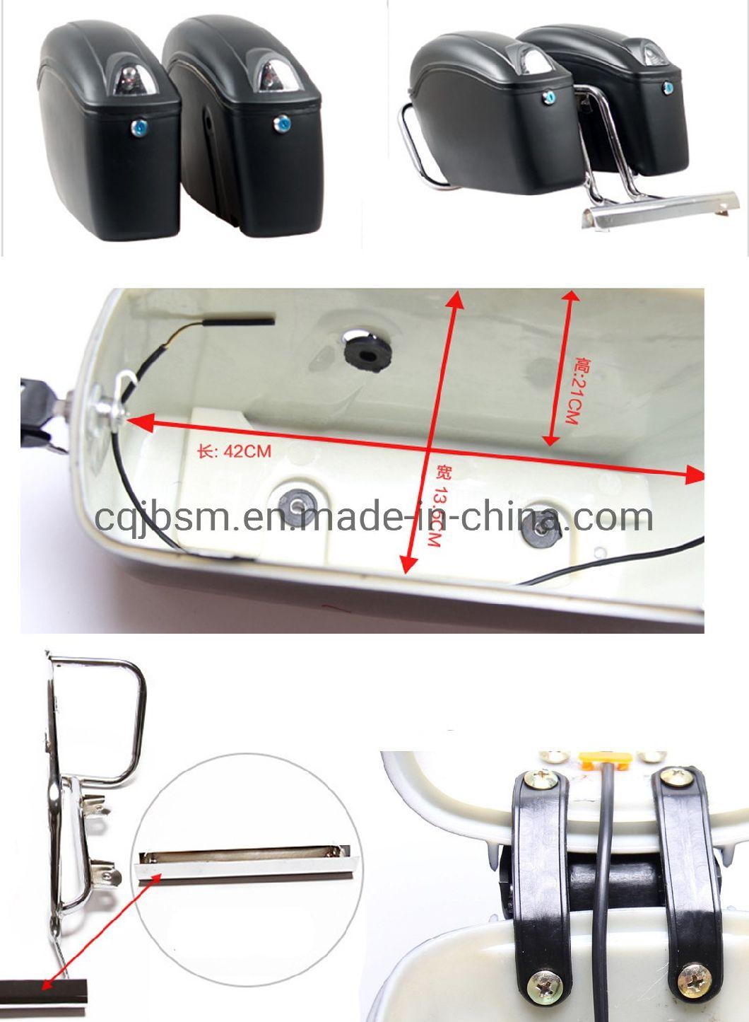 Cqjb New ABS Motorcycle Scooter Side Box Case Bracket Custom Boxs with Stand for Motorcycle