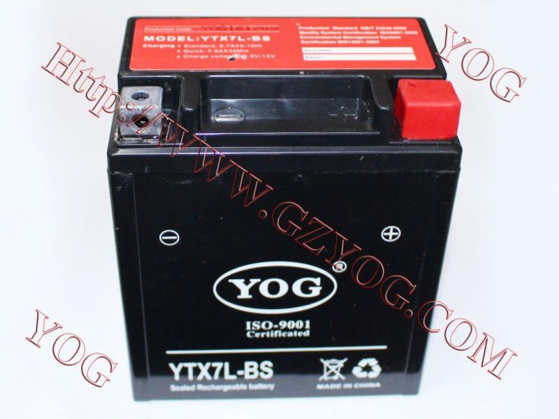 Yog Motorcycle Power Supply Recharge Battery for 6n4-BS, 12n7a-BS, 12n5-BS