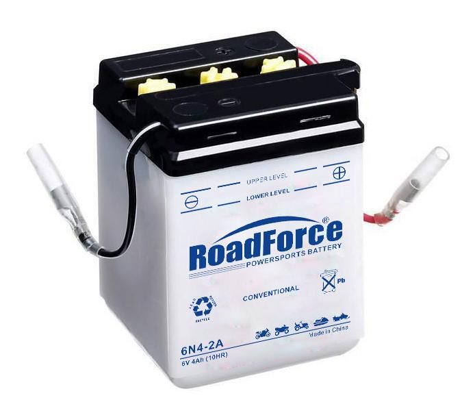6n4-2A Dry Charge Conventional Motorcycle Battery 6V 4ah