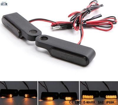 Mini Motorcycle Turn Signal Light - Universal 12V Flow LED Indicator Flashing Light Brake Clutch Marker Light Pole Flashing Bicycle Tail Light