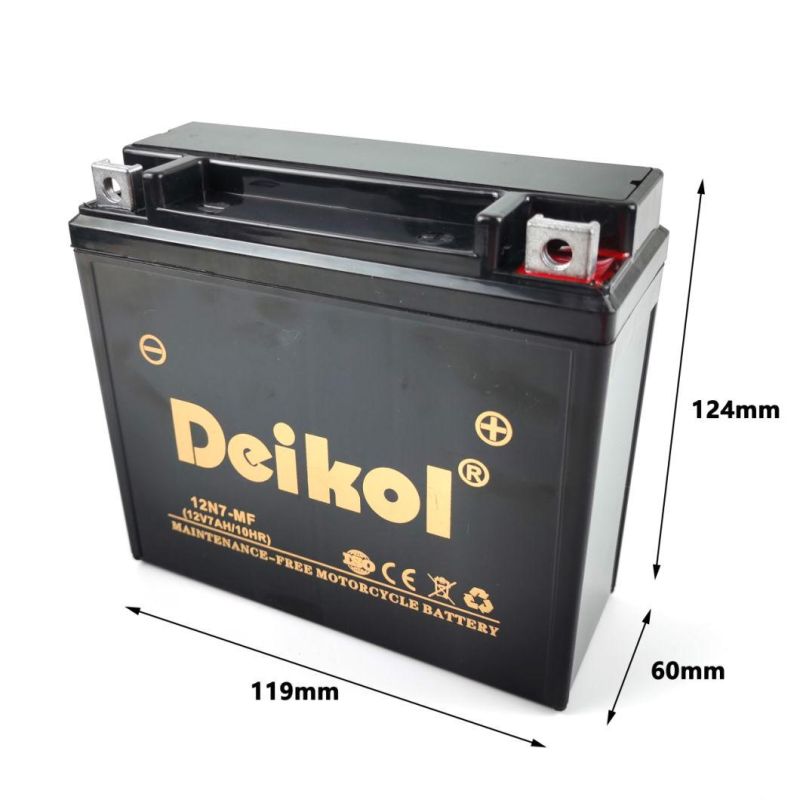 Deikol 12n7-BS/Mf Lead-Acid Motorcycle Battery