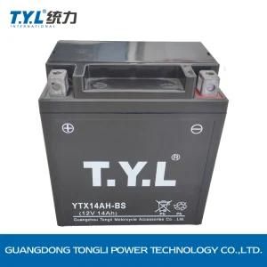 Ytx14-BS 12V14ah Lead-Acid Motorcycle Parts High Performance Long Cycle-Life Battery for Honda YAMAHA Suzuki Ktm Kawasaki BMW Triumph