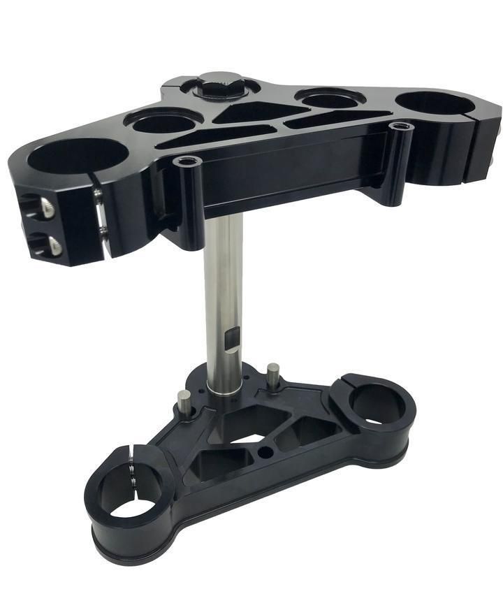 CNC Machined Black Anodized Aluminum 6061-T6 Racing Top Upper Triple Tree