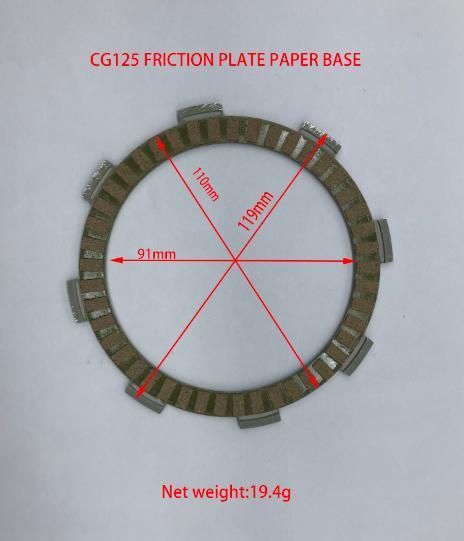 Cg125 Motorcycle Clutch Friction Plate XL125 for Honda Paper Base