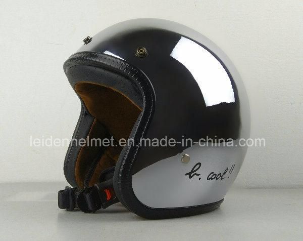 Silver Plating Open-Face Helmet for Motorcycle.