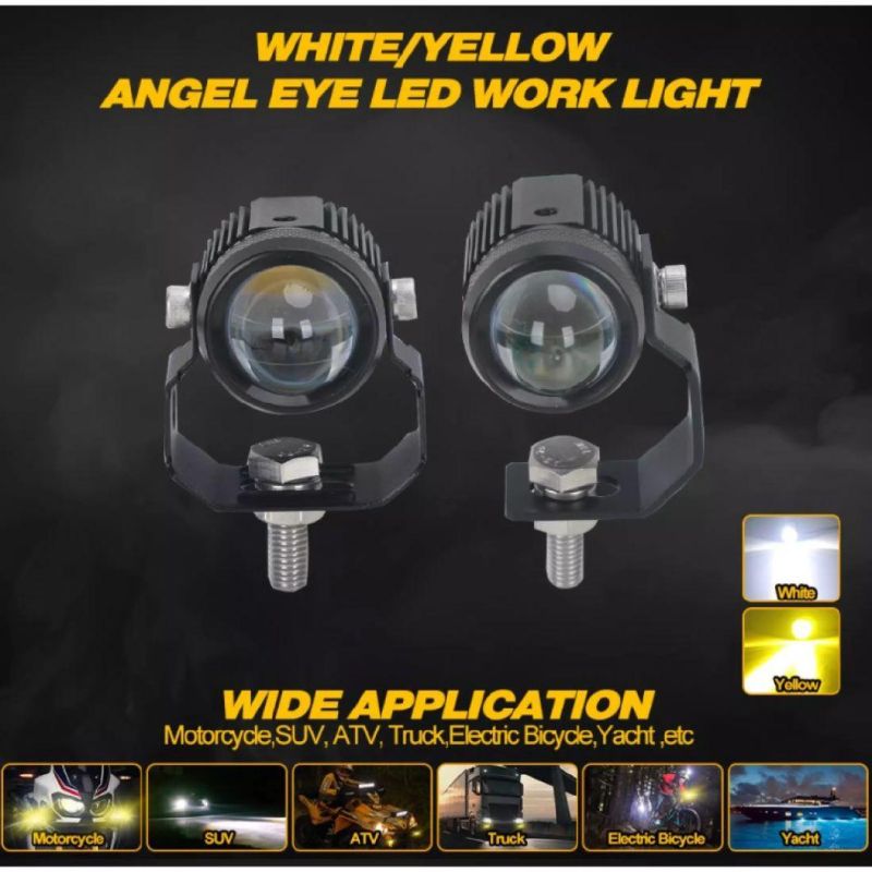 Mini Driving Light High and Low Yellow / White LED Aniti Fog for Cars / Motorcycle Korean LED Chip LED Mini Driving Light H4 Headlight