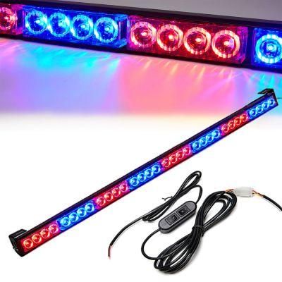 Easy Installation Red &amp; Blue Two-Color 12V Multi-Flashing Mode Traffic Safety Advisory Warning Light