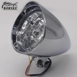 H4 55W/60W Motorcycle LED Headlight 4.5&quot; for Harley Chrome