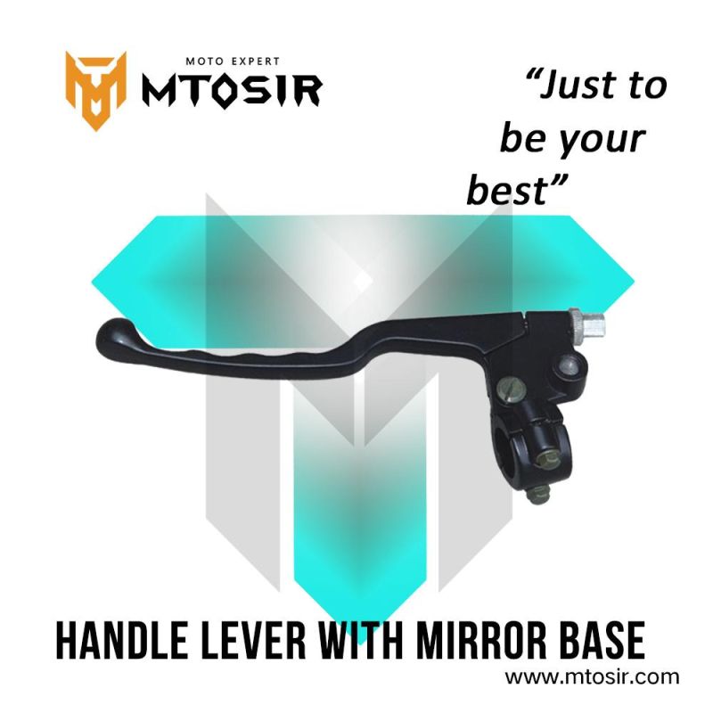 Mtosir High Quality Motorcycle Handle Lever with Mirror Fit for Cg125 Cgl125 Gn125 Ax100 Biz 125 Scooter Universal Motorcycle Accessories Motorcycle Spare Parts