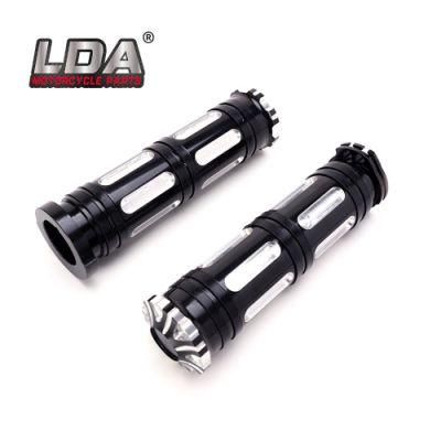 a Pair of Black Aluminum Motorcycle Handle Grips for Harley