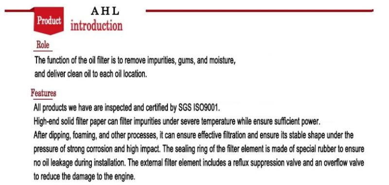 Motorcycle Body Parts Oil Filter for Victory High-Ball 1731 Magnum