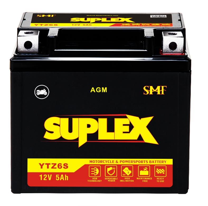 Suplex Ytz6s AGM SMF Motorcycle Battery Suits ATV Motorcycle Scooter Engine
