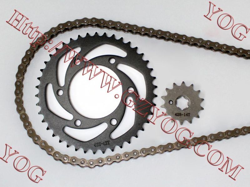 Yog Motorcycle Chain System Chain Sprocket Kit Tvs Victor Glx125 Tvs125